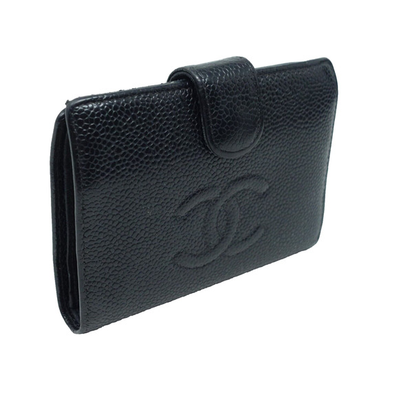Chanel Black CC Compact Bifold Leather Caviar Purse Wallet Box CC-W0712P-C007 - Picture 3 of 9